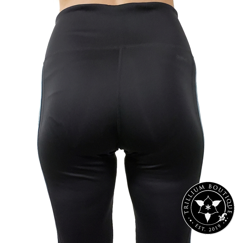 Adidas Climalite Women's 3 Stripe Tights Mid Rise - Picture 6 of 7